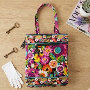 Vera Bradley Va Va Bloom triple compartment Laptop Travel tote